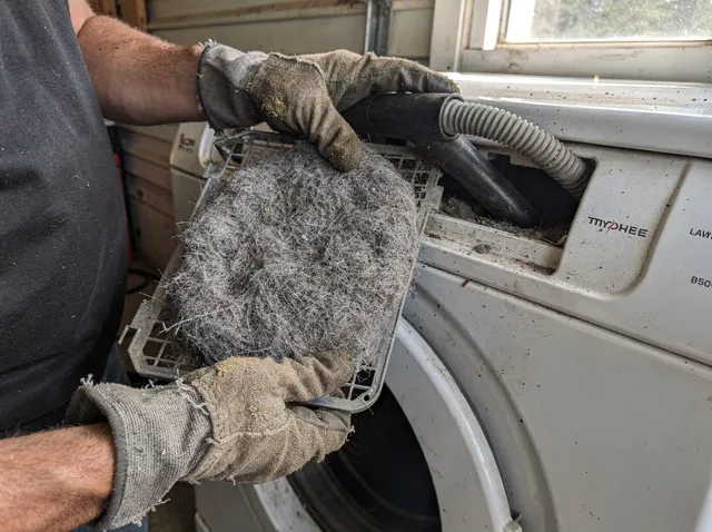 Cleaning Dryer Lint Trap in Palm Beach Gardens