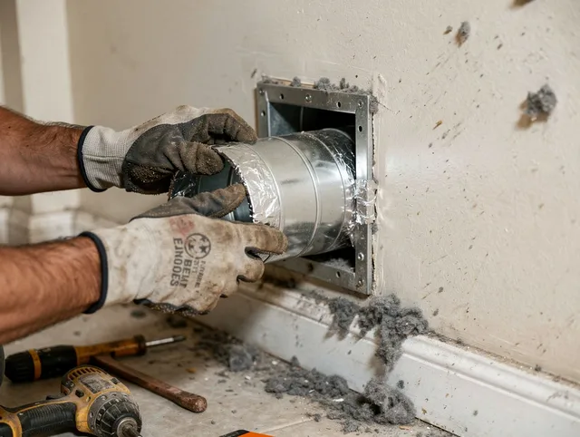 Professional dryer vent repair and installation by Palm Beach Gardens Dryer Vent Cleaning in Palm Beach Gardens